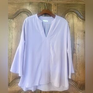 Ann Mashburn Lavender Wool Crepe Top size L